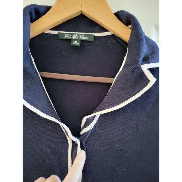 Brooks Brothers Women Silk blend Navy Blue Knit Sweater size XL Preppy old Money - Picture 3 of 7